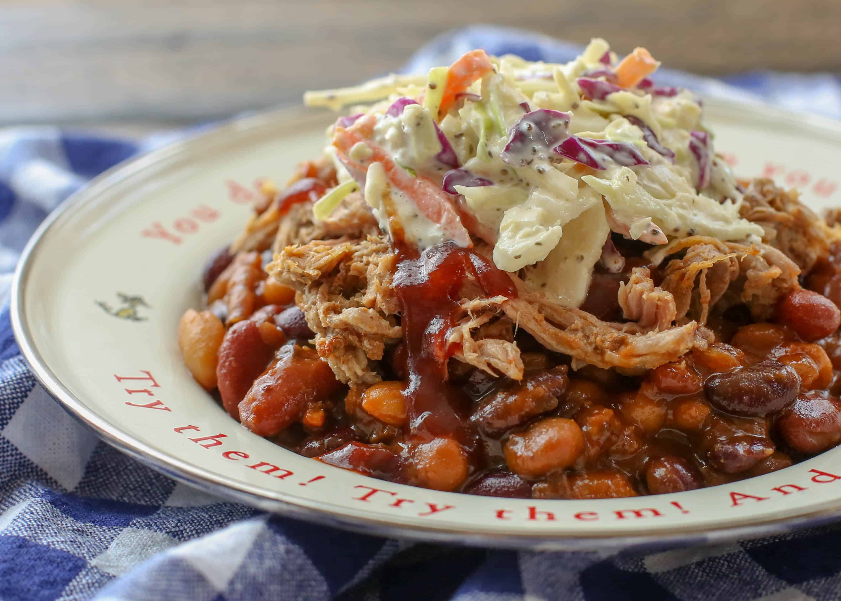 Homemade BBQ Sundaes: Layering Pulled Pork, Beans & Coleslaw